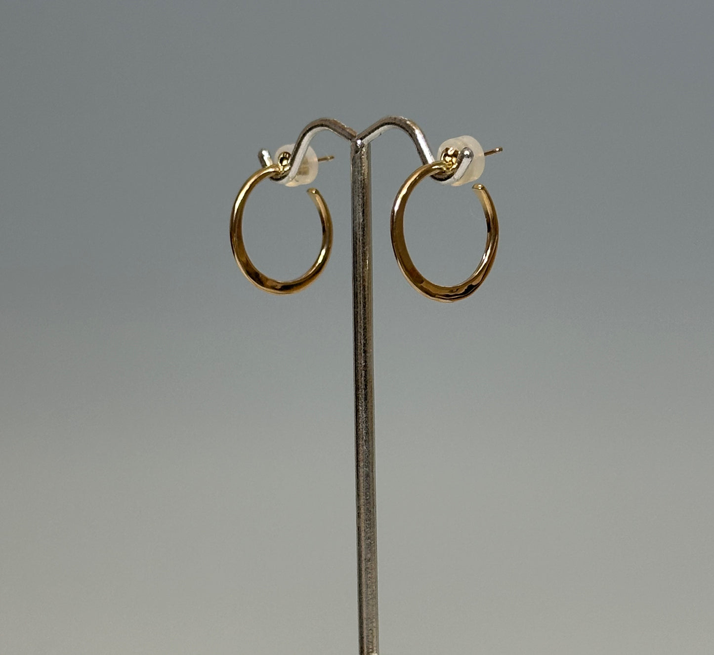 14K SMALL FORGED HOOP EARRINGS  MB180