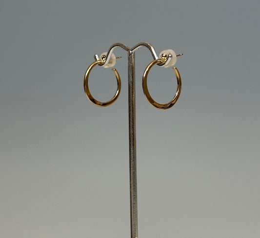 14K SMALL FORGED HOOP EARRINGS  MB180