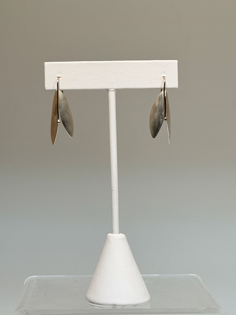 STERLING SILVER WING EARRINGS WITH 14K GOLD ACCENTS MB212E