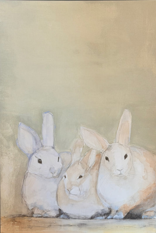 "A FLUFFLE" ORIGINAL ACRYLIC ON CANVAS/FRAMED
