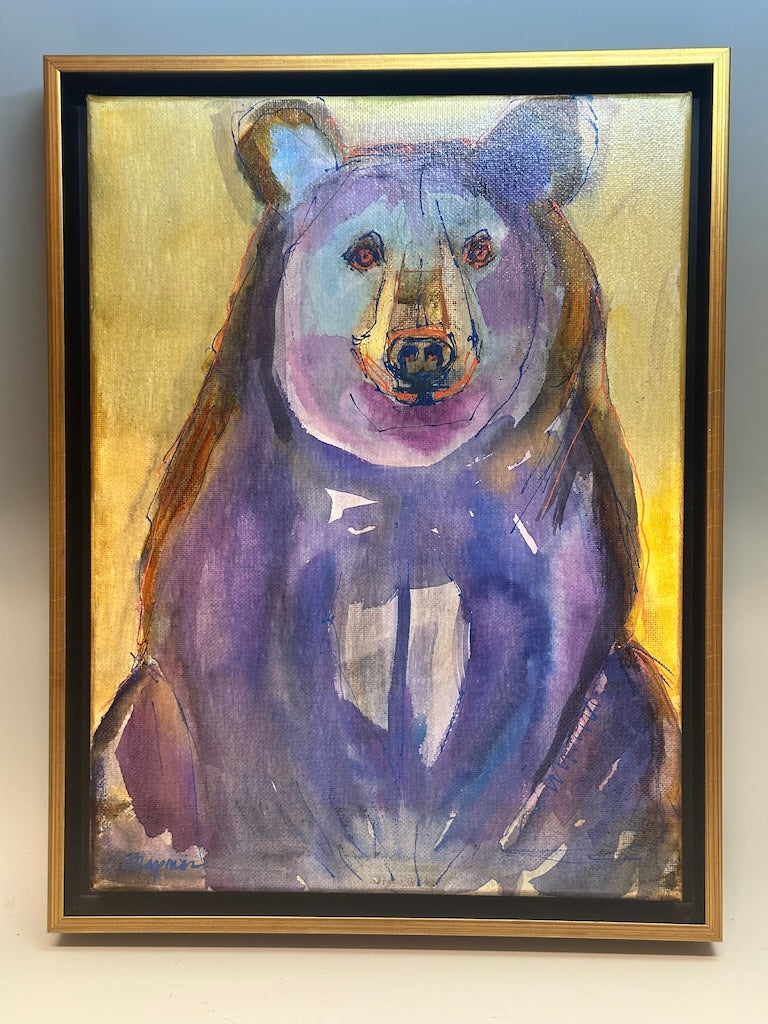 "BEAR IN MIND" ORIGINAL ACRYLIC ON CANVAS/FRAMED