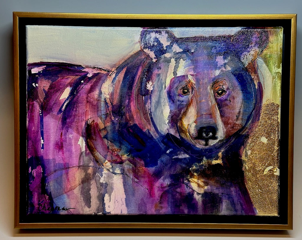 "BEAR IN MIND II" ORIGINAL ACRYLIC ON CANVAS/FRAMED