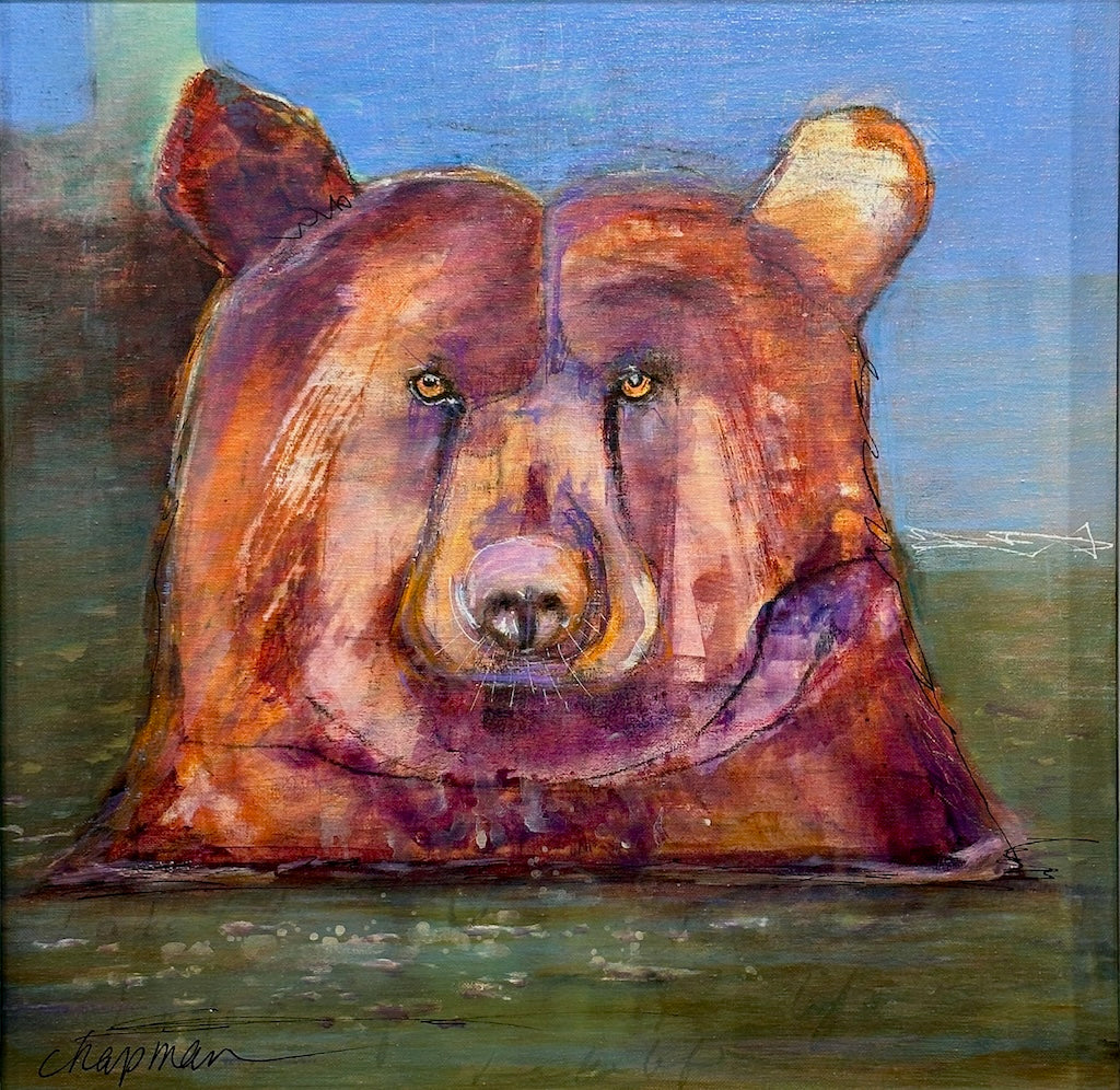 "LAKE LIFE" ORIGINAL ACRYLIC ON CANVAS/FRAMED