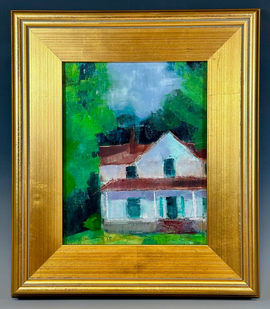 "MAPLE HILL COTTAGE" ORIGINAL OIL ON CANVAS/FRAMED