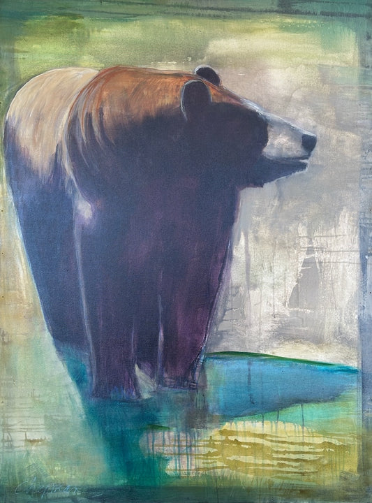 "PUDDLES" ORIGINAL ACRYLIC ON CANVAS/FRAMED