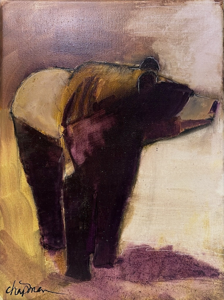 "BEAR BRAKE" ORIGINAL ACRYLIC ON CANVAS/FRAMED