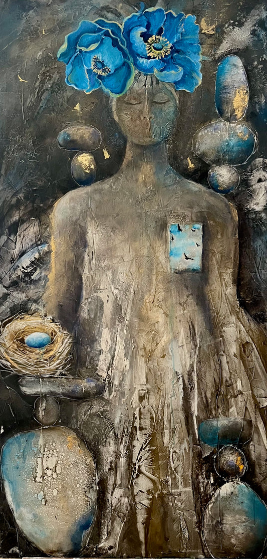 "FINDING BALANCE" ORIGINAL OIL ON CANVAS