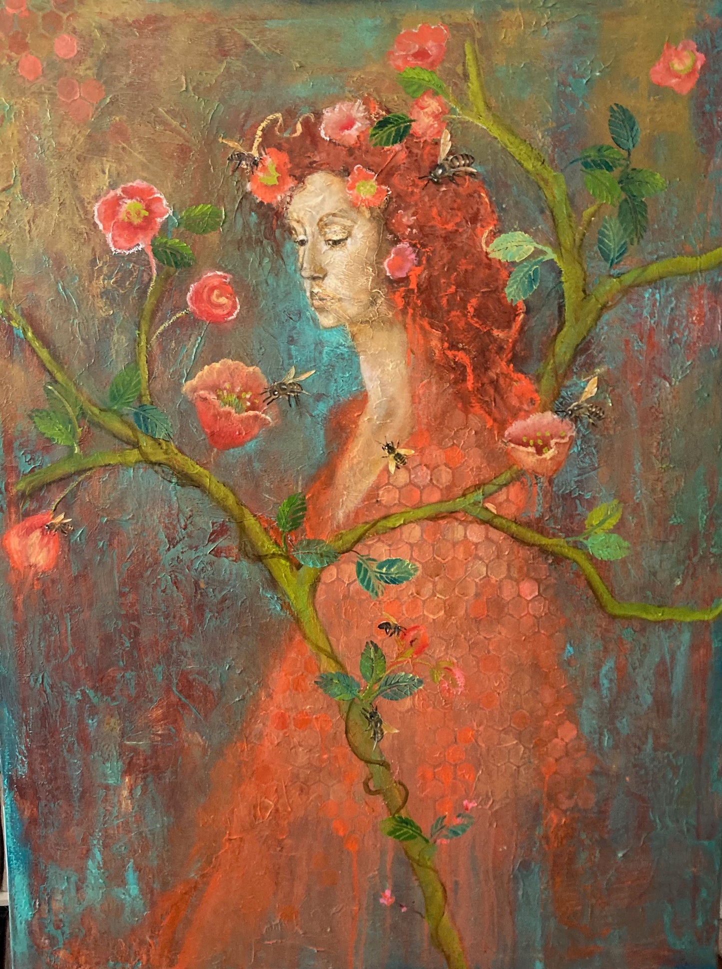 "She Talks to Bees" Original Oil on Canvas