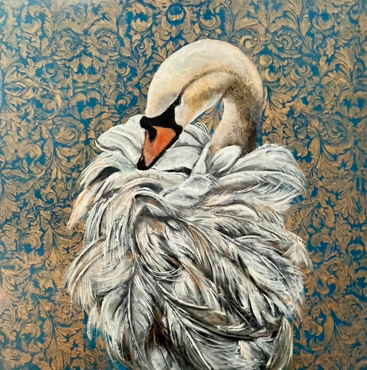 "THE ART OF BEING FLUFFY" ORIGINAL OIL ON CANVAS