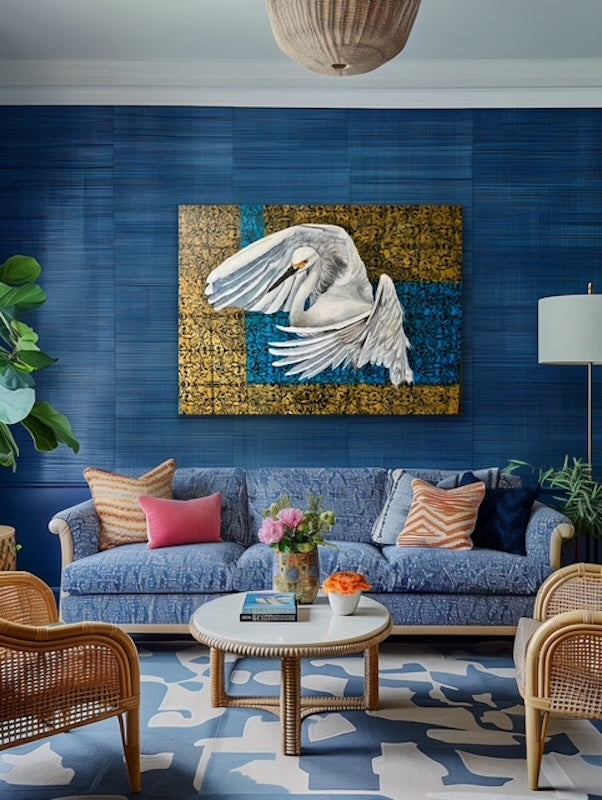 "WHITE BIRD" ORIGINAL OIL ON CANVAS