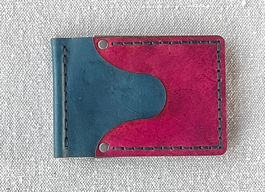 MULTI-COLOR LEATHER MONEY CLIP WALLET MMCW1