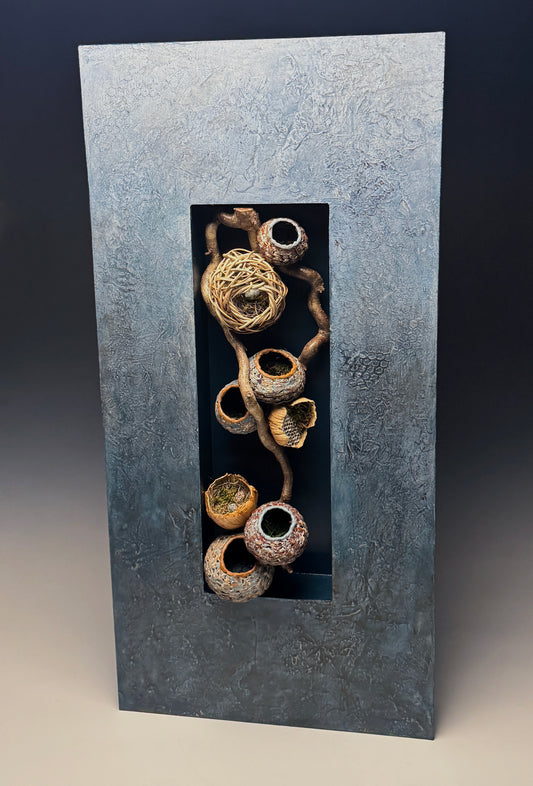 "RELIQUARY 033" MIXED MEDIA WALL HANGING