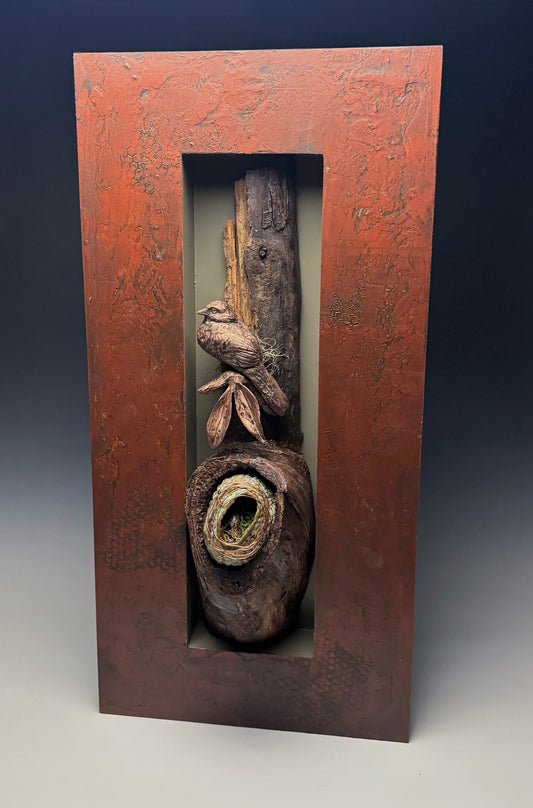 "RELIQUARY 035" MIXED MEDIA WALL HANGING