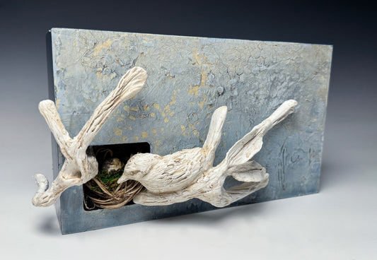 "SMALL RELIQUARY 012" MIXED MEDIA WALL HANGING