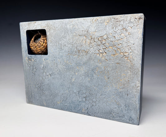 "SMALL RELIQUARY 013" MIXED MEDIA WALL HANGING