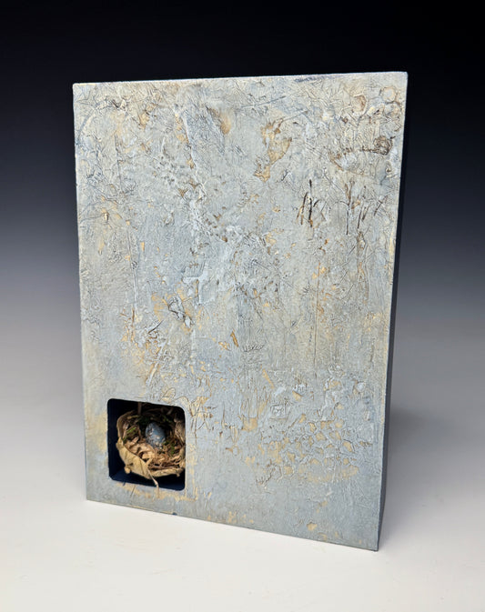 "SMALL RELIQUARY 014" MIXED MEDIA WALL HANGING
