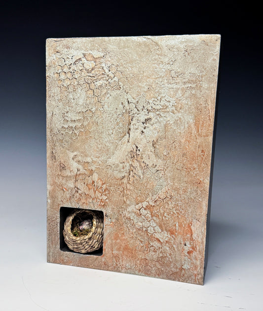 "SMALL RELIQUARY 015" MIXED MEDIA WALL HANGING