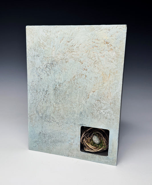 "SMALL RELIQUARY 016" MIXED MEDIA WALL HANGING