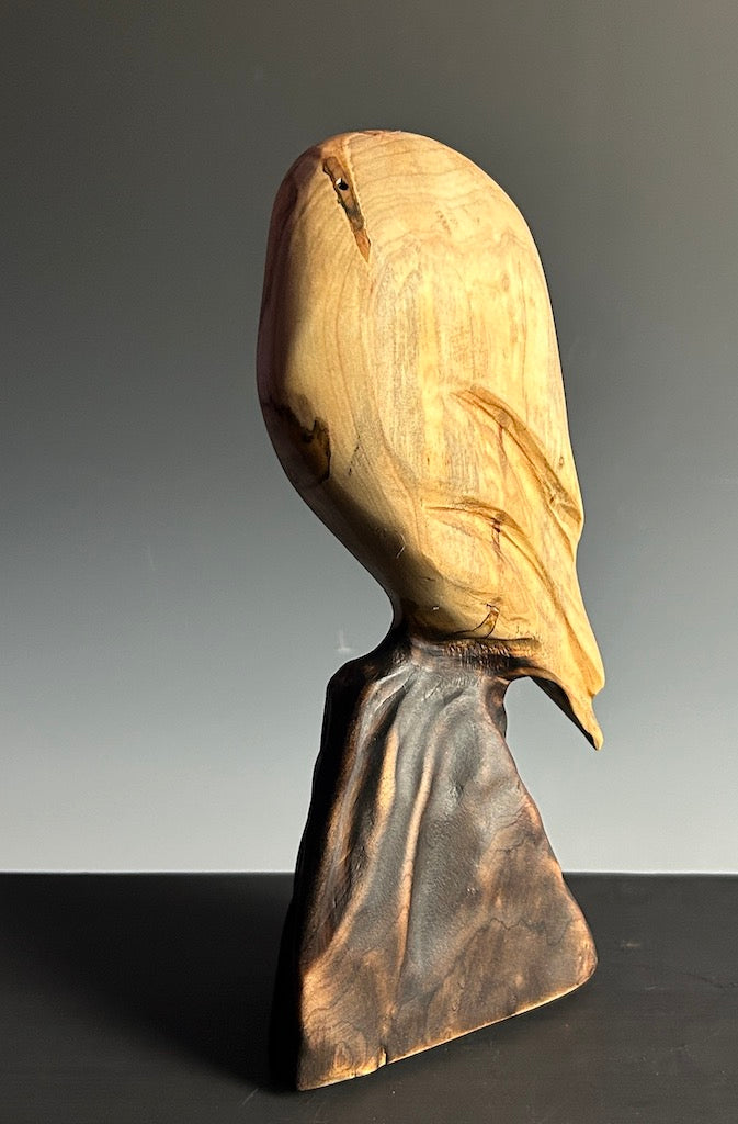 "MOON NIGHT" HAND CARVED WOOD SCULPTURE