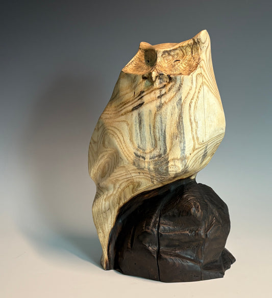 "MORNING DELIGHT II" HAND CARVED SPALTED MAPLE SCULPTURE