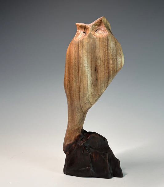 "MORNING JOY" HAND CARVED BUTTERNUT SCULPTURE