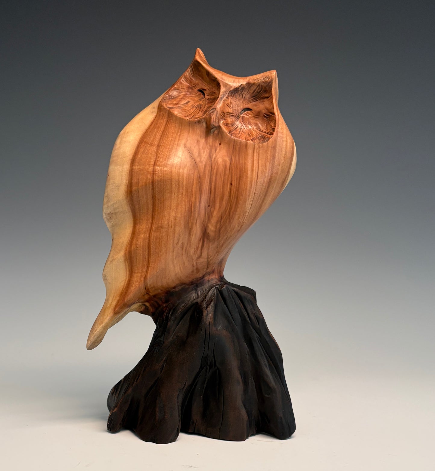 "MORNING SONG" HAND CARVED CRABAPPLE SCULPTURE