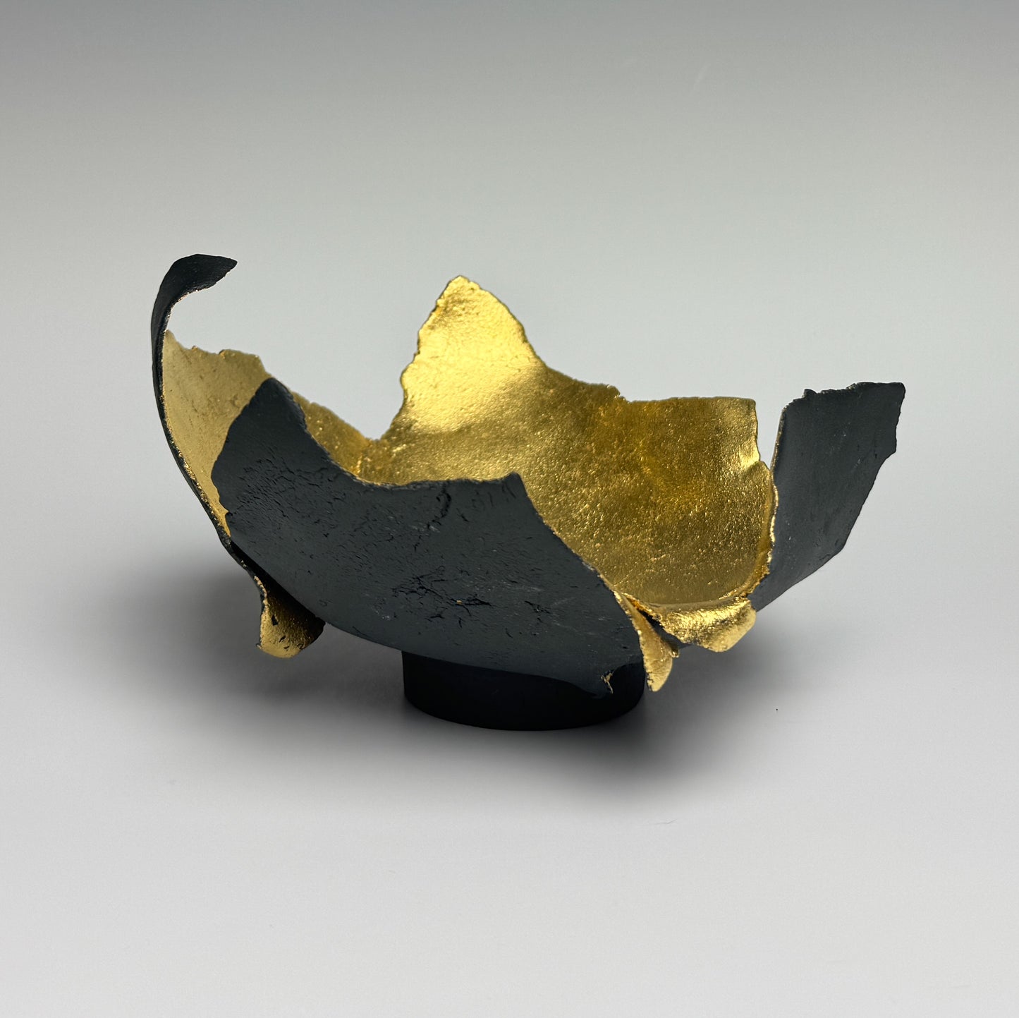 "MYSTERY OF LOVE" PORCELAIN CERAMIC SCULPTURE WITH 23.75 KT GOLD LEAF