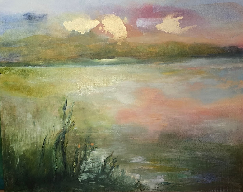 "BENEATH A PAINTED SKY" ORIGINAL MIXED MEDIA PAINTING ON CANVAS