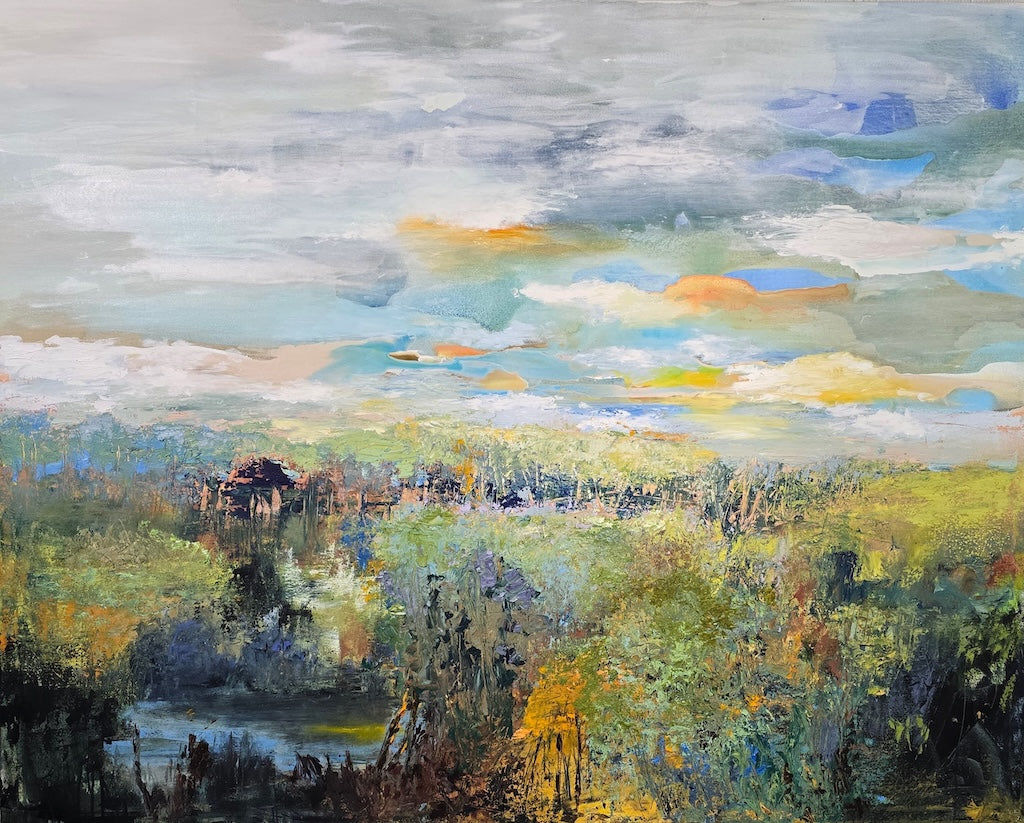 "GREET THE DAY" ORIGINAL OIL PAINTING ON CANVAS