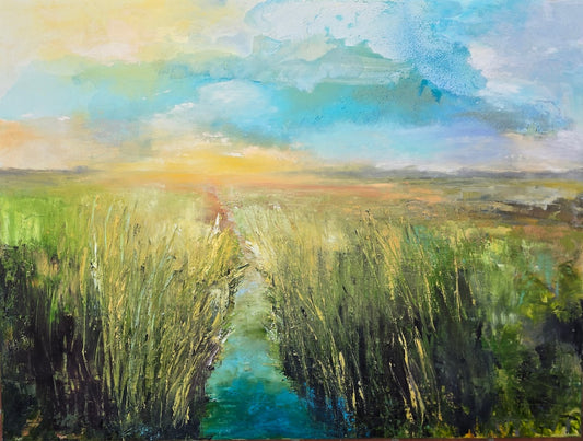 "GOLDEN" ORIGINAL OIL PAINTING ON CANVAS