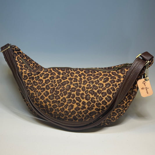 BOHO CRESCENT SLING BAG, LEOPARD NH130
