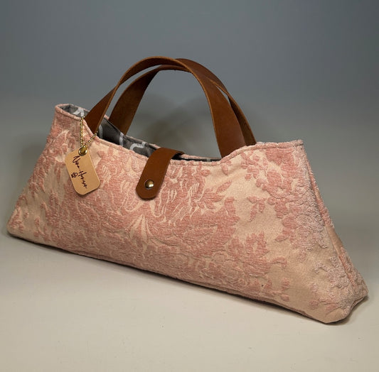 VINTAGE SILHOUETTE TAPESTRY HANDBAG, PINK NH133