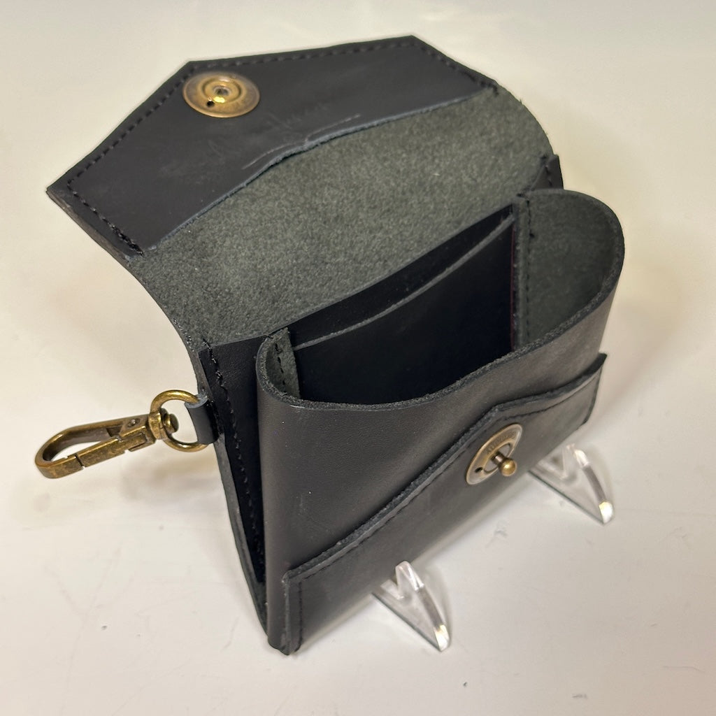 LEATHER MINI WALLET BLACK NH156