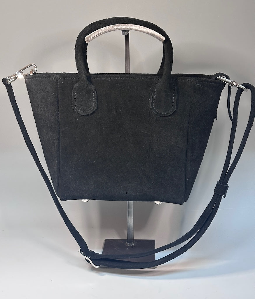 ALTO HANDBAG IN BLACK SUEDE NH166