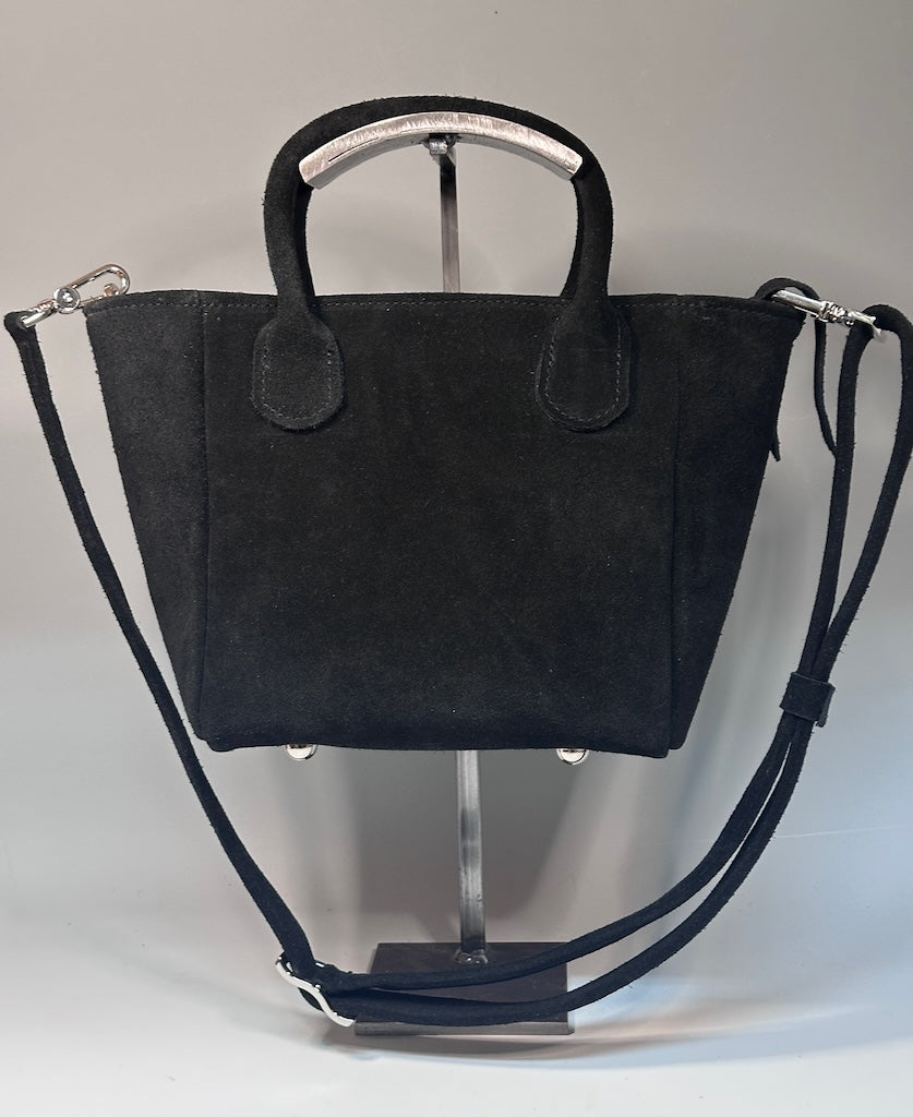 ALTO HANDBAG IN BLACK SUEDE NH166