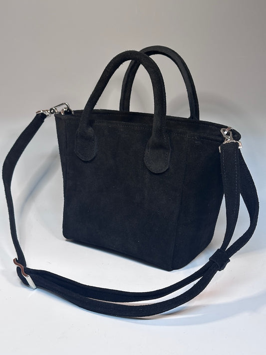 ALTO HANDBAG IN BLACK SUEDE NH166