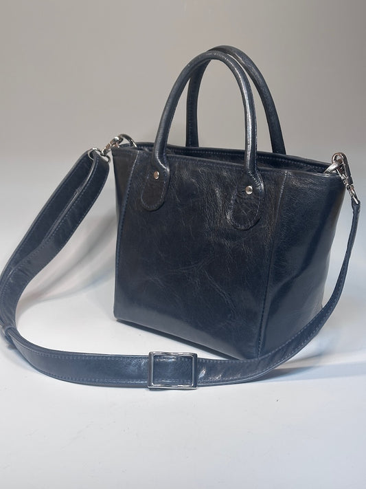 ALTO HANDBAG IN DEEP BLUE LEATHER NH167