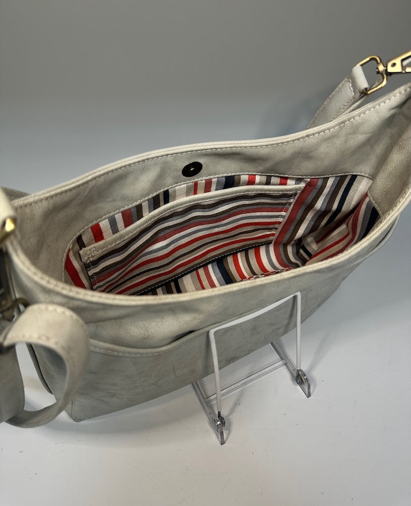 SERENDIPITY BIRCH WHITE LEATHER HANDBAG NH175