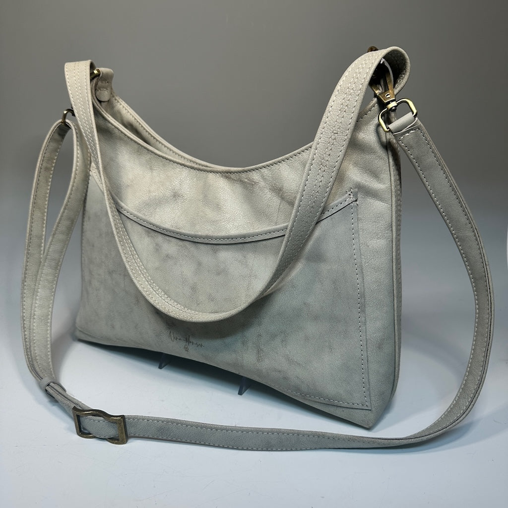 SERENDIPITY BIRCH WHITE LEATHER HANDBAG NH175