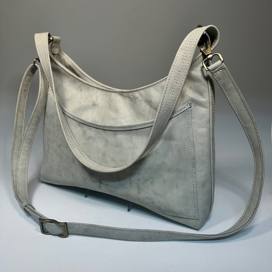 SERENDIPITY BIRCH WHITE LEATHER HANDBAG NH175