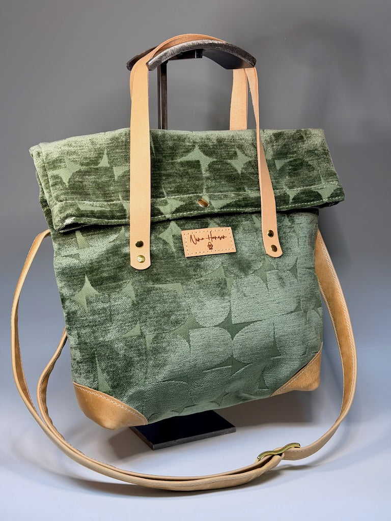 FOLD OVER TOTE GREEN NH192