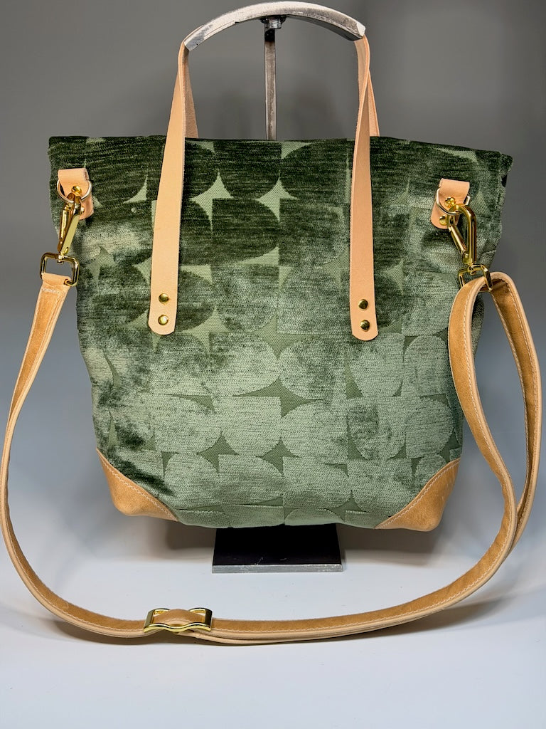 FOLD OVER TOTE GREEN NH192