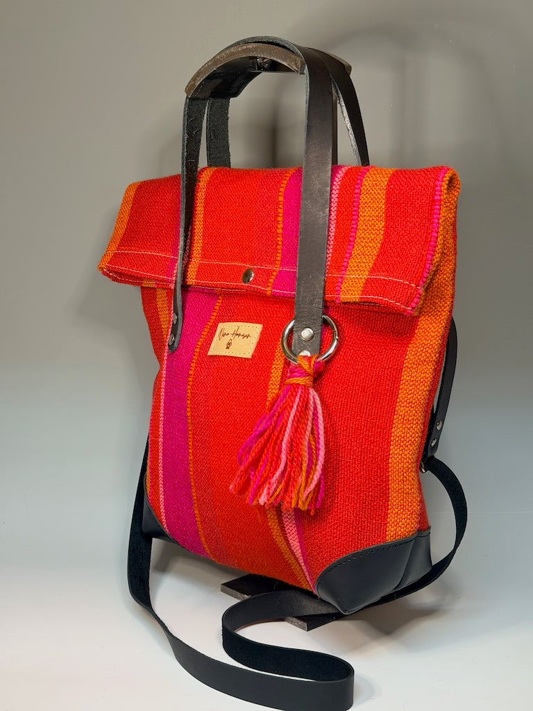 FOLD OVER TOTE IN HAND WOVEN TAPESTRY NH193