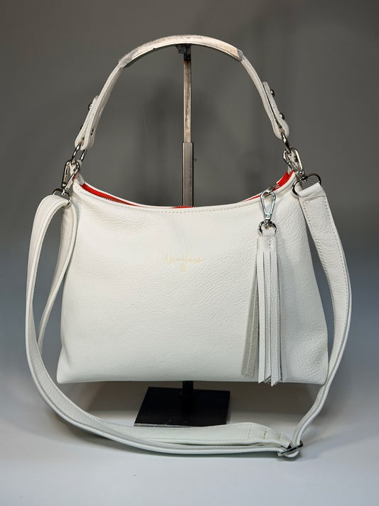 SMALL BLISS SHOULDER BAG, WHITE NH197