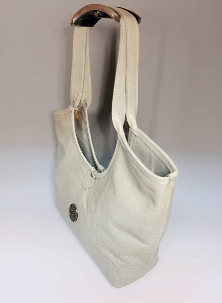 LEATHER SLOANE TOTE LIGHT SAGE - NH220