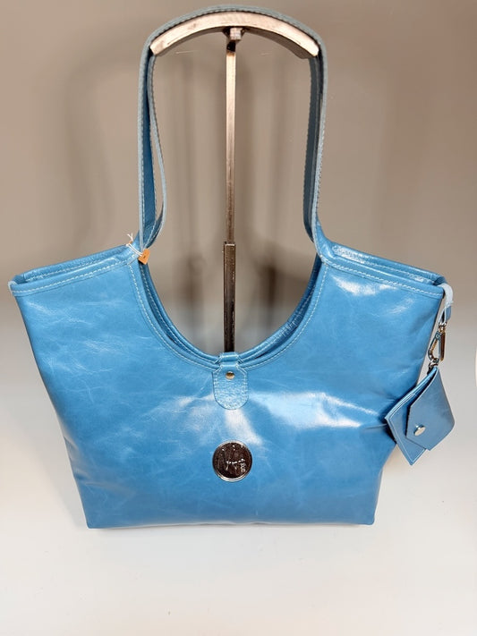 LEATHER SLOANE TOTE SEA BLUE - NH221