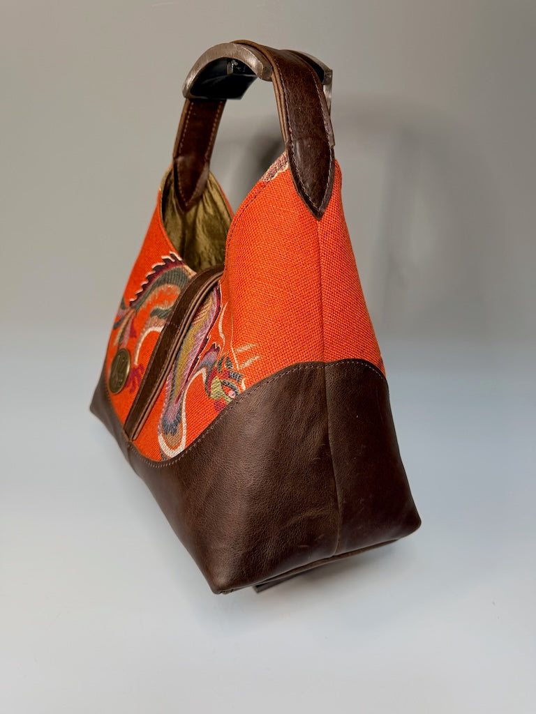 THE TRUDY TOTE - DOUBLE-SIDED ORANGE DRAGON - NH229