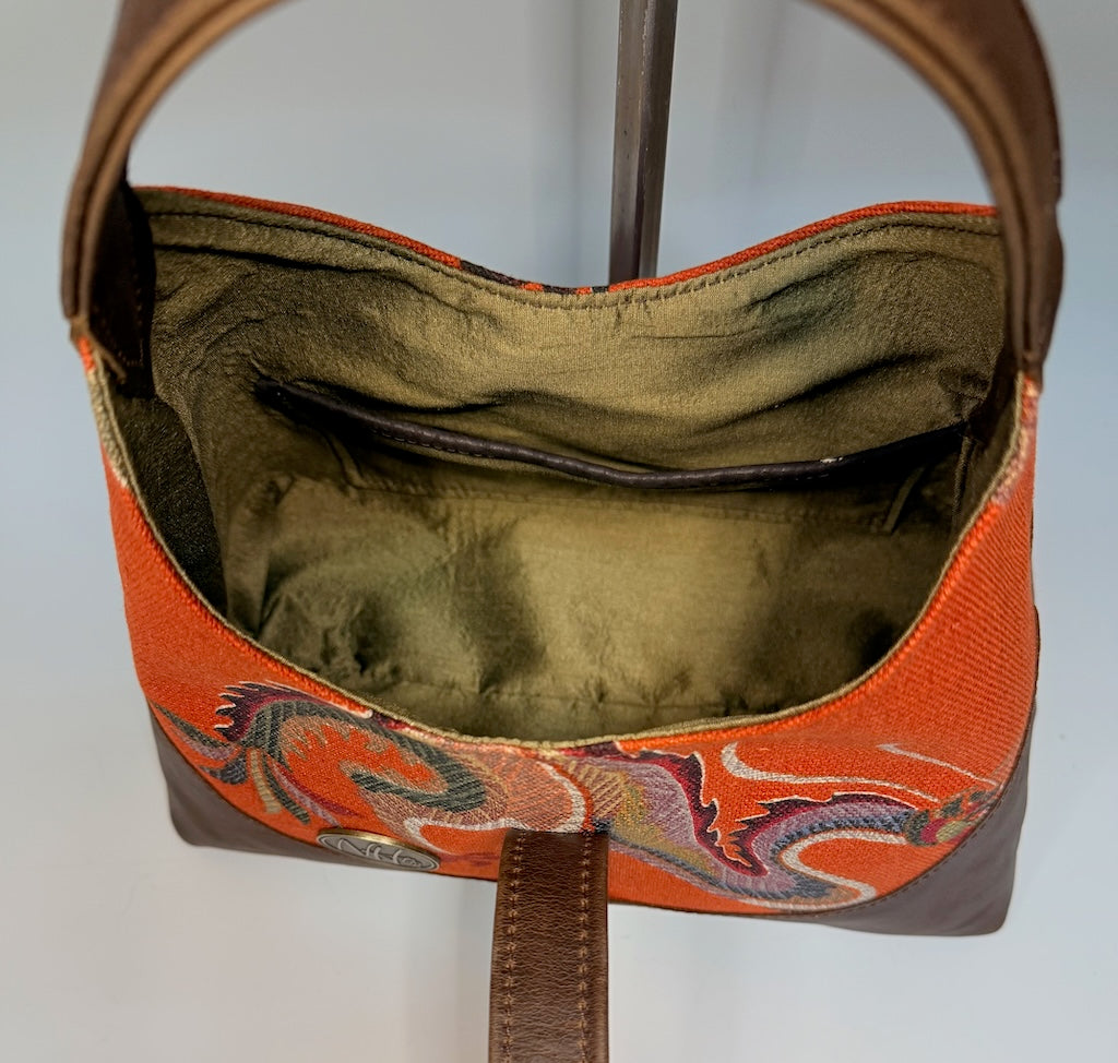 THE TRUDY TOTE - DOUBLE-SIDED ORANGE DRAGON - NH229
