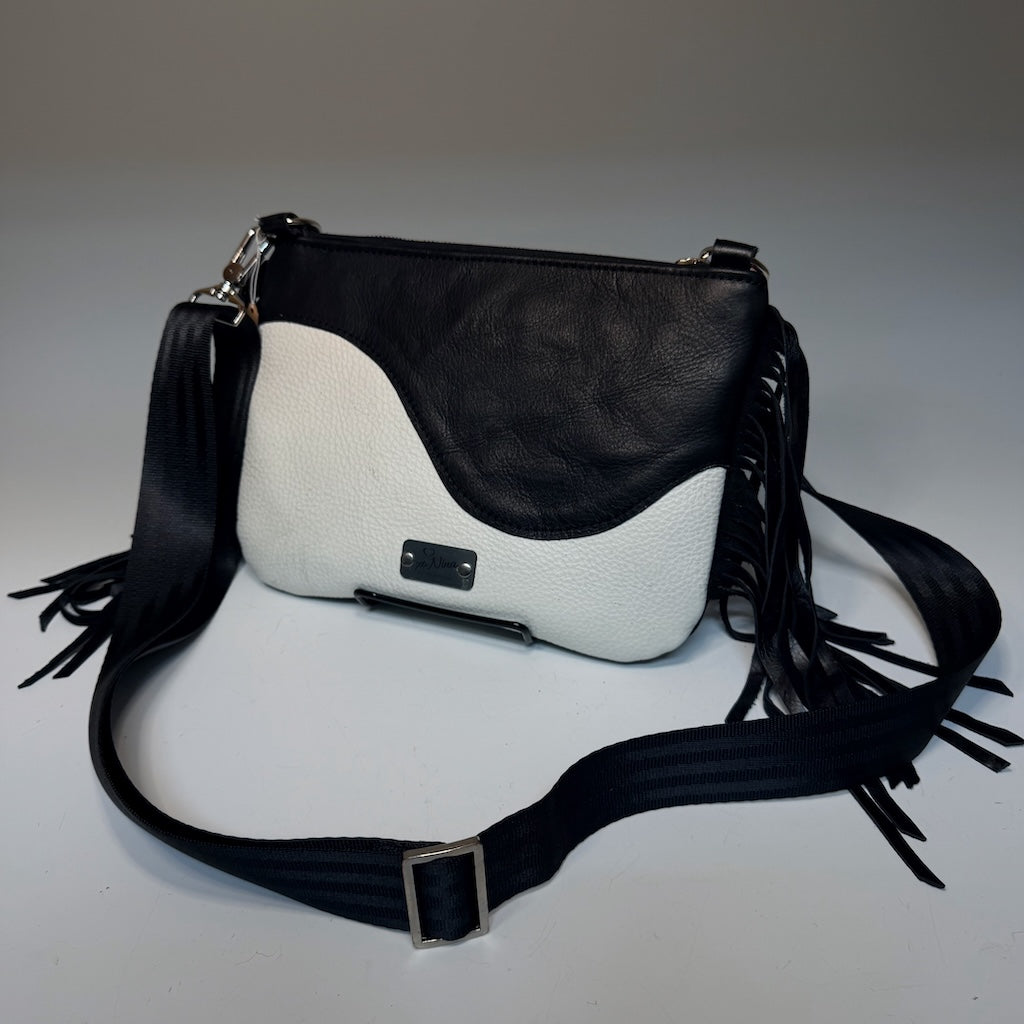 BOHO SNAKE SKIN CROSSBODY BAG WITH FRINGE NH235