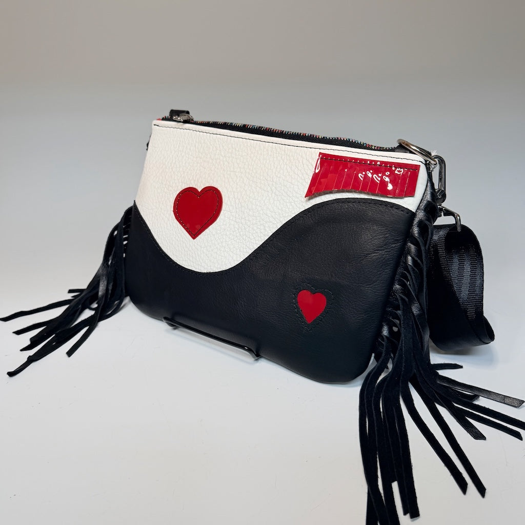 BOHO SNAKE SKIN CROSSBODY BAG WITH FRINGE NH235